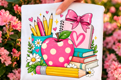 Teacher Apple School Back to School PNG Product Image 1