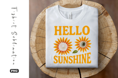 Hello Sunshine Retro Sunflower T-Shirt Sublimation Product Image 1
