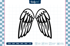 Angel Wings SVG - Heavenly Wings Cut File Product Image 3