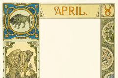24 Vintage Art Nouveau Fantasy Calendar Artworks Product Image 3