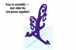 Flourish Easel Art Stand and Coffee Sign SVG laser cut files Product Image 7