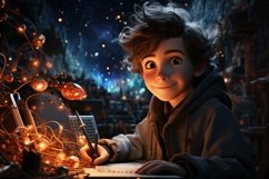 3D Character Child Boy Astronomer with relevant environment Product Image 1