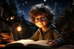 3D Character Child Boy Astronomer with relevant environment Product Image 1