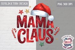 Christmas Mama Quote Sublimation Design PNG Buffalo Plaid Product Image 1