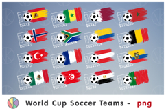 Big Bundle. 48 Soccer World Cup 2026 National Teams cliparts Product Image 7