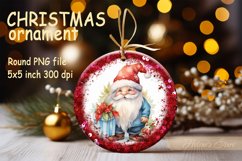 Christmas Ornament sublimation | Christmas gnome PNG Product Image 1