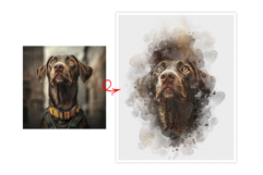 Watercolor Puppy Painting Effect Product Image 1