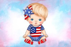 Patriot Baby Boy Sublimation Clipart Product Image 7