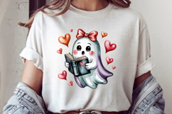 Cute ghost watercolor clipart sublimation design Product Image 1