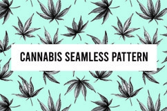 Cannabis Digital Paper.Cannabis pattern Product Image 1