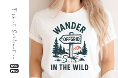 Wander in the Wild SVG | Camping T-Shirt Design Product Image 1