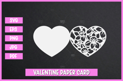 Valentine Card SVGs, Happy Valentine's greeting card SVG Product Image 1