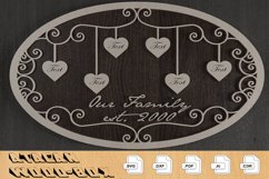 Members of Our Family Ellipse Boards / Family Tree Signs 307 Product Image 6