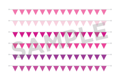 Single Color Triangle Banner Clip Art Product Image 4