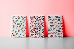 Festive Red Berry Winter Pattern Set Product Image 7