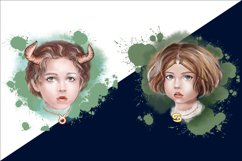 Cute Zodiac Signs Watercolor PNG Clipart Sublimation Design Product Image 7