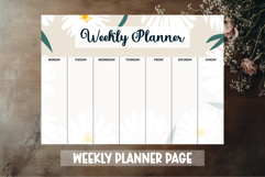 Weekly Planner A4 , Floral planner Page Product Image 1