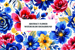 Vintage Blue Gold Floral Edge Background Product Image 1