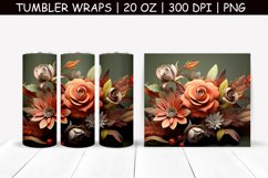 Magic Flower Sublimation Tumbler Wrap Product Image 1