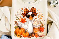 Cute Fall Goose Pumpkin Spice PNG Product Image 1