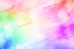 Pastel rainbow watercolor background Product Image 1