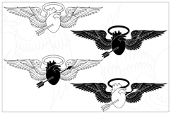 Realistic Anatomical Heart with Wings Product Image 7