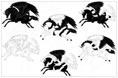 winged horse mythological creature Product Image 7