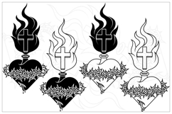 Cross with the Sacred Heart of Jesus Product Image 7