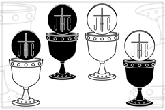 Sacred chalice with ribbon and host Product Image 7