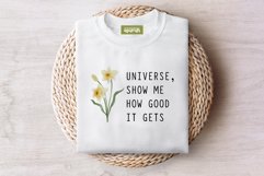 Manifest Quotes with Birth Month Flower Tee 07 Product Image 3