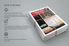 Newspaper Editorial Template-Modern News Layout Product Image 5