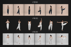 6 Wide Leg Pants Mockups and Top for Yoga and Pilates. vol03 Product Image 7