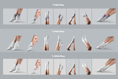 7 Medium Socks Mockup Set Female Legs Product Image 7