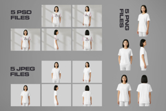 Mockup Woman T-Shirt Set Asian Model Studio Edition Product Image 7