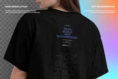 5 Mockups Woman Oversize T-Shirt. vol.02 Product Image 7