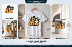 Pumpkin and Daisies SVG Product Image 2