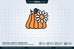 Pumpkin and Daisies SVG Product Image 3