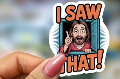 I Saw That Funny Thumbs Up Jesus Silly Product Image 3