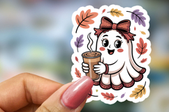 Coquette Coffee Ghost Fall Leaves Mashup Product Image 3