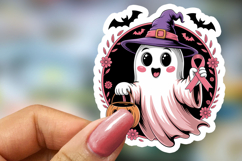 Boujee Pink Trick Or Treat Awarness Ghost Product Image 3