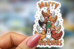 Merry Chickmas Christmas Tree Funny Farm Product Image 3