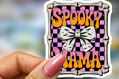 Spooky Mama Purple Checkered Frame Coquette Bow Product Image 3