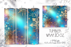Christmas tumbler wrap 20oz sublimation png| Magic snowflake Product Image 1