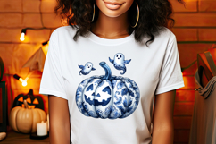 Cute Halloween pumpkin clipart |Coquette bows shirt designs Product Image 2