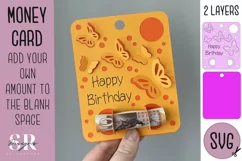 Butterfly Birthday Money card | Paper cutting | Money card Product Image 1