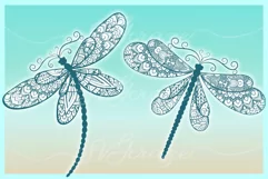 Dragonfly Mandala Zentangle Bundle Svg Dxf Eps Png Pdf Files - Free Design of The Week Product Image 6