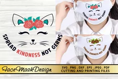 Mask SVG PNG EPS DXF Face Mask SVG Mask Design SVG Cut File Product Image 1