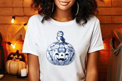 Cute Halloween pumpkin clipart |Coquette bows shirt designs Product Image 2