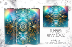 Christmas tumbler wrap 20oz sublimation png| Magic snowflake Product Image 1