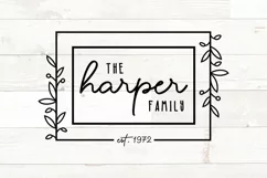 Family Monogram Sign Floral Wreath svg Product Image 14